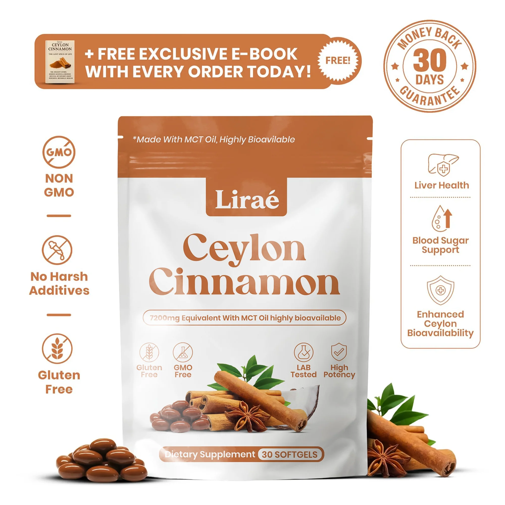 Ceylon Cinnamon 7200mg Equivalent with MCT Oil (Copy)